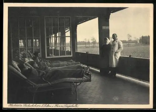 AK Stübeckshorn b. Soltau, Heilstätte der LVA Hannover, Liegehalle