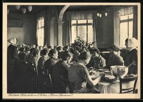 AK Stübeckshorn b. Soltau, Heilstätte der LVA Hannover, Speisesaal