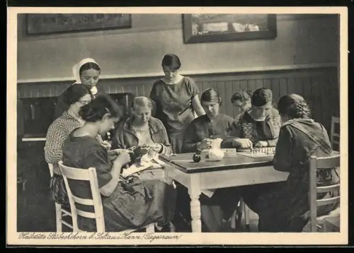 AK Stübeckshorn b. Soltau, Heilstätte der LVA Hannover, Tagesraum