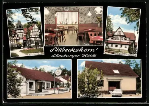 AK Stübeckshorn /Lüneburger Heide, Café und Pension Berger, Inh. Friedrich Berger, Haus Sonnenschein