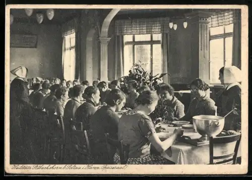 AK Stübeckshorn b. Soltau, Heilstätte der LVA Hannover, Speisesaal