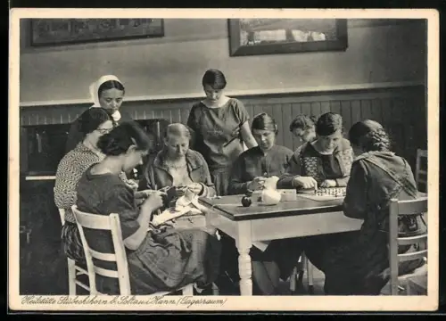 AK Stübeckshorn b. Soltau, Heilstätte der LVA Hannover, Tagesraum