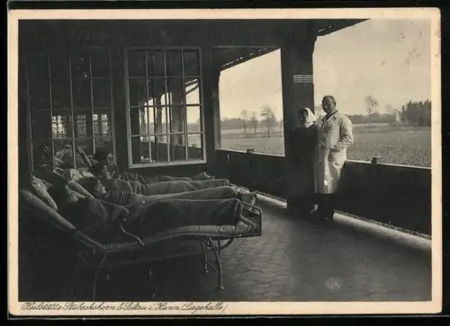 AK Stübeckshorn b. Soltau, Heilstätte der LVA Hannover, Liegehalle