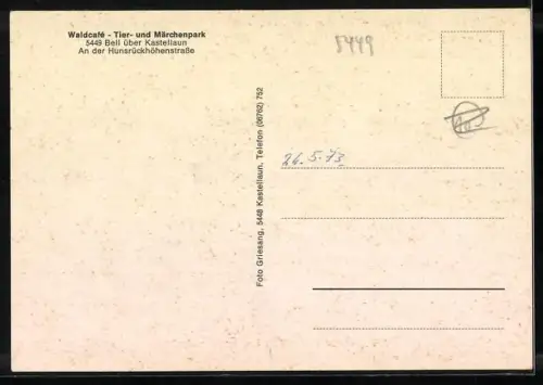 AK Bell über Kastellaun, Cafe, Tier- und Märchenpark