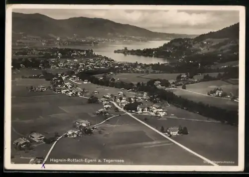 AK Rottach-Egern a. Tegernsee, Ortsansicht aus der Vogelschau