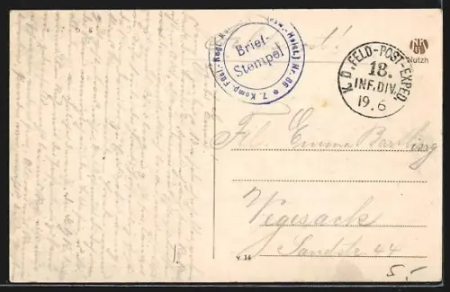 AK St. Etienne a. d. Arne, Strassenpartie im Ort