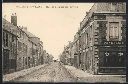 AK Maubert-Fontaine, Rue de Flaignes-les-Oliviers