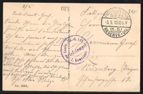 AK Rethel, deutsche Soldaten zwischen den Ruinen