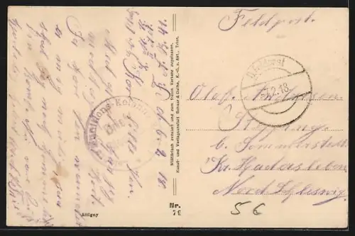 AK Attigny, Strassenansicht mit Soldaten