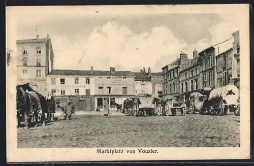 AK Vouziers, Marktplatz