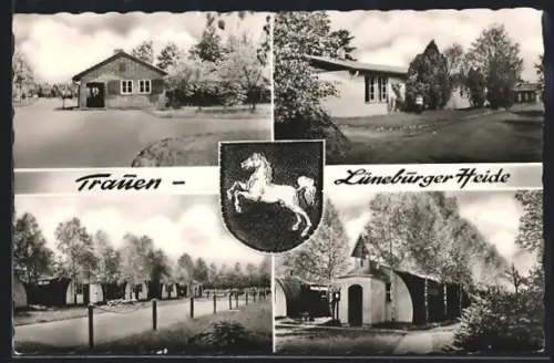 AK Trauen /Lüneburger Heide, Baracken und Kapelle