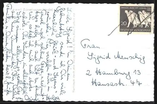 AK Tewel /Lüneburger Heide, Fachwerkhaus mit Garten