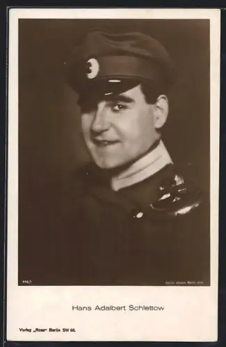 AK Schauspieler Hans Adalbert Schlettlow in Militär-Uniform