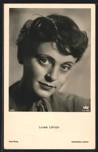 AK Schauspielerin Luise Ullrich mit fragendem Blick