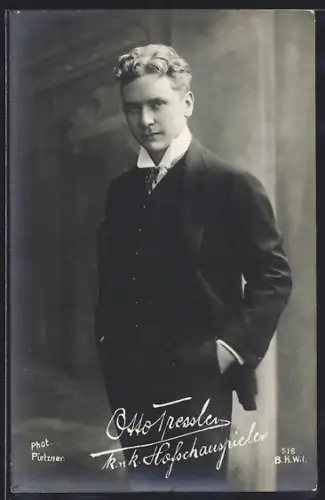 AK Schauspieler Otto Tressler, Hände in den Hosentaschen