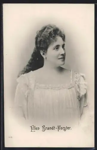AK Schauspielerin Ellen Brandt-Forster im Kleid
