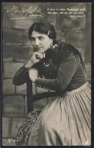 AK Theaterschauspielerin Maria Jalia in Tiefland