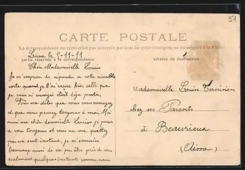 AK Loivre /Marne, L`Église et la rue de Bac