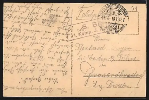 AK Brimont, Rue du village avec bâtiments anciens