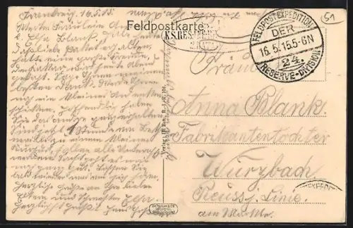 AK Bétheniville, Vue de la place principale avec l`église et bâtiments historiques