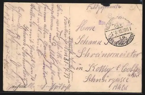 AK Tahure, Soldaten bei den Trümmern eines Hauses