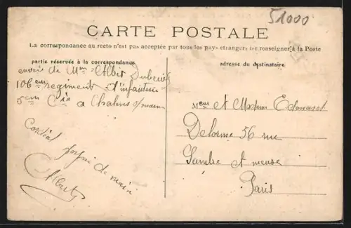 AK Châlons-sur-Marne, Pont du Cours d`Ormesson avec voitures et arbres alignés