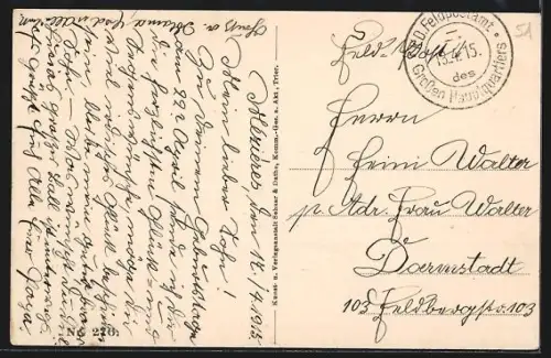 AK Somme-Py, Rue principale après le passage des combats