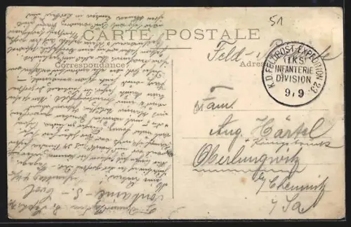 AK Bétheniville, L`Église et la Mairie