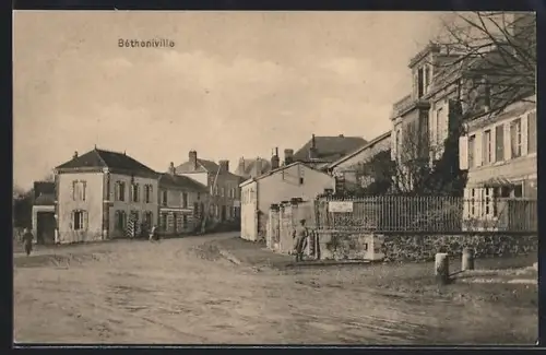AK Bétheniville, Vue du village avant sa destruction