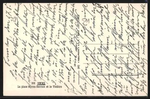 AK Reims, La place Myron-Herrick et le Théâtre