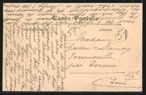 AK Witry-lès-Reims, Rue des Boudiers et Monument historique