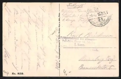 AK Wez Marquart, Rue avec bâtiments en ruines