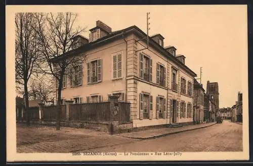 AK Sézanne /Marne, Le Pensionnat, Rue Léon-Jolly