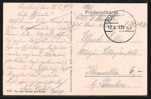 AK St. Hilaire le petit, Maison endommagée par un impact avec un soldat observant les ruines