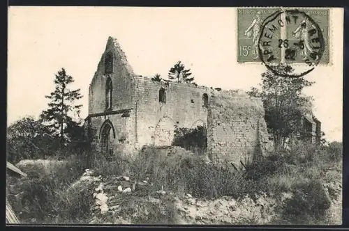 AK Pont-Faverger, Église Saint-Brice en ruines