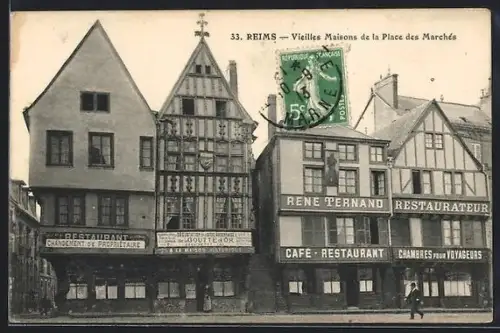 AK Reims, Vieilles Maisons de la Place des Marchés