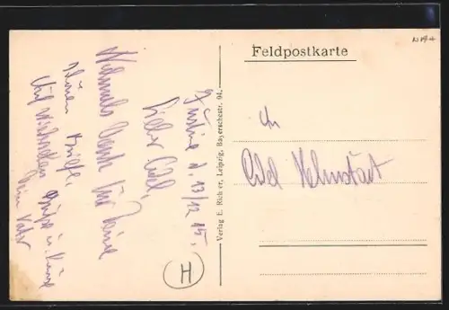 AK Tahure, Soldaten im Ort während des Feldzugs 1914-15