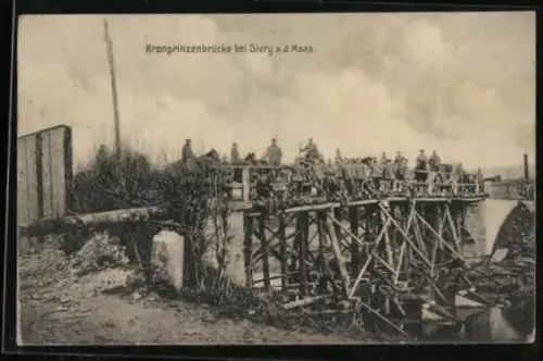 AK Sivry a. d. Maas, Kronprinzenbrücke