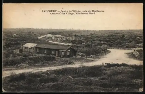 AK Avocourt, Centre du Village, route de Montfaucon