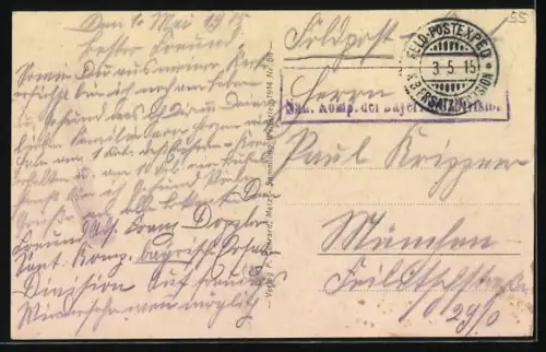 AK St. Mihiel, Maasbrücke die von den Franzosen immer wieder beschossen wurde