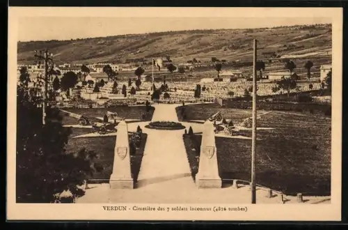 AK Verdun, Cimetière des 7 soldats inconnus