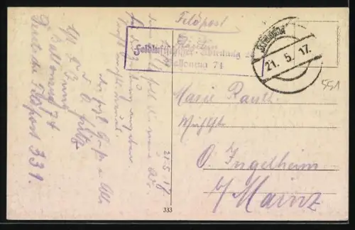 AK Verdun, Panorama avec un pont