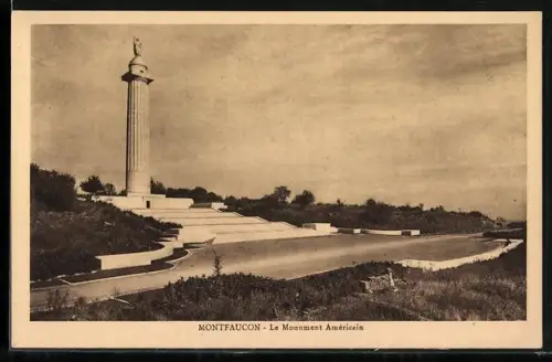 AK Montfaucon, Le Monument Américain