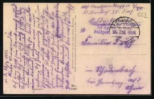 AK Septsarges, Panorama, Weg zum Dorf