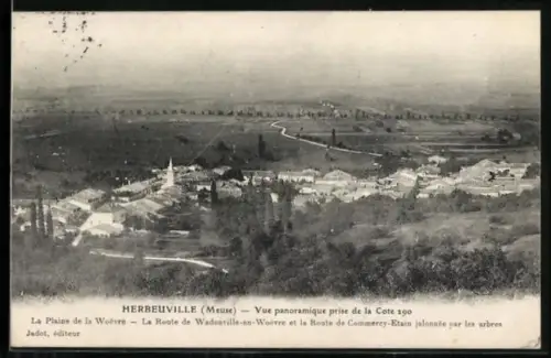 AK Herbeuville /Meuse, Vue panoramique prise de la Cote
