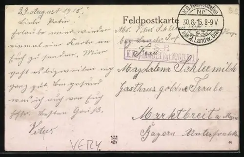 Foto-AK Véry /Verdun, La ville détruite