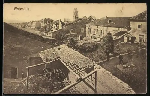 AK Woinville, Le village en ruines
