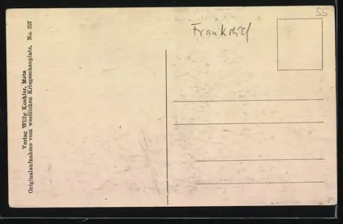 AK Riaville-en-Woèvre, Zerschossene Kirche