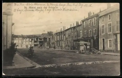 AK St. Mihiel, Strassenpartie nach der Schlacht