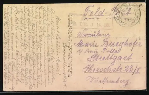 AK St. Mihiel, Strassenpartie nach der Schlacht